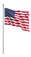 Fototapeta premium Waving American Flag: Symbol of National Pride and Patriotism in the United States