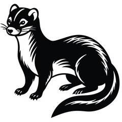 Adobe IllustrVector marten sketch . Isolated on white backgroundator Artwork