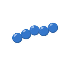 Cocci bacteria microbiology. Vector illustration in flat style.