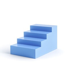 Obraz premium Minimalist Blue Step Stairs for Modern Interior Decoration Ideas