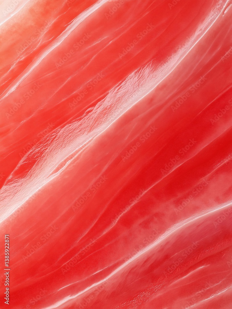 Poster abstract close-up of a red surface with wavy lines. the lines are arranged in a diagonal pattern, cr