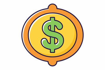 dollar symbol on green background
