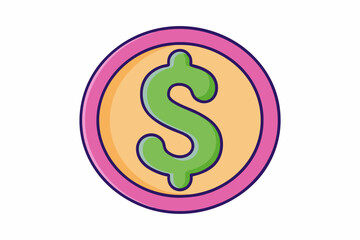 dollar symbol on green background