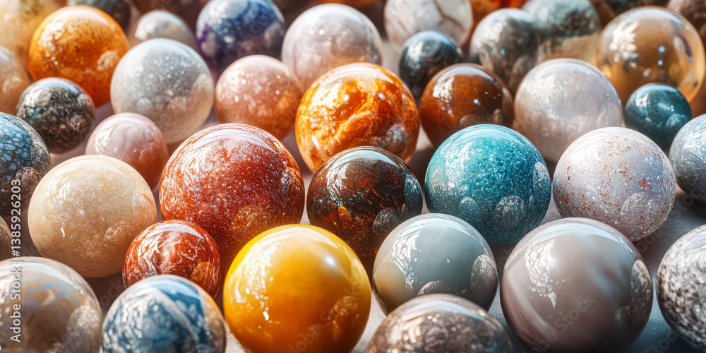 Poster collection of colorful gemstones, including some that are yellow and blue. the stones are arranged i