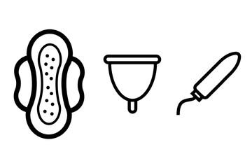 Feminine Hygiene Products Icons
