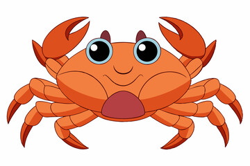 vector illustration of a crab