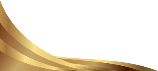Elegant gold curve for luxury design