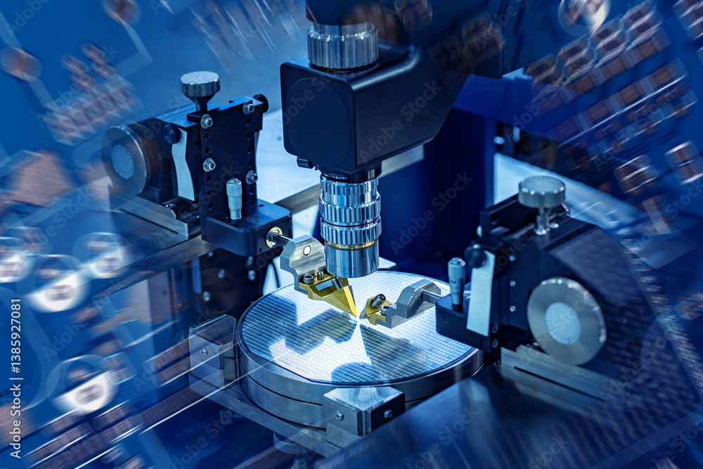 Poster manufacture of microprocessors. creation of microchips. equipment for production of nano processors.