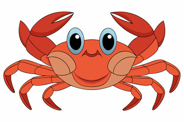 vector illustration of a crab