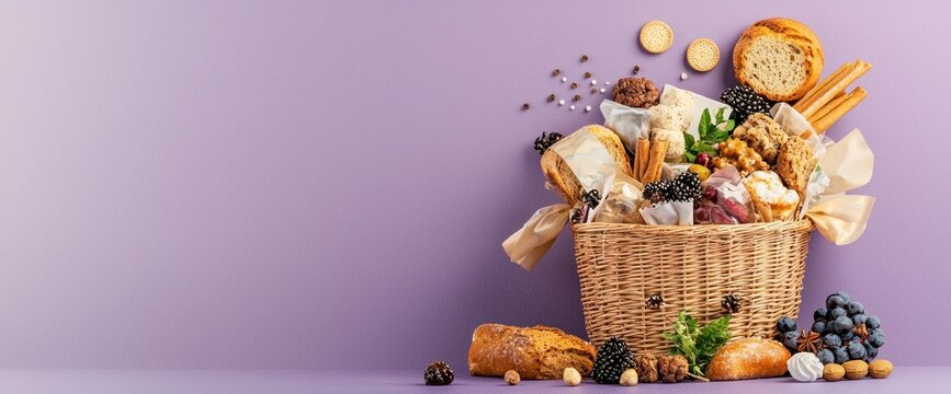Assorted Baked Goods in Basket - Powered by Adobe