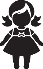 Doll black silhouette vector