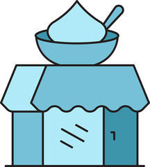 Dessert Restaurant Icon Illustration
