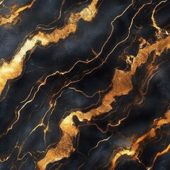 Obraz premium Luxurious black marble texture with golden veins elegant background for premium design projects and sophisticated visual appeal perfect for modern aesthetics