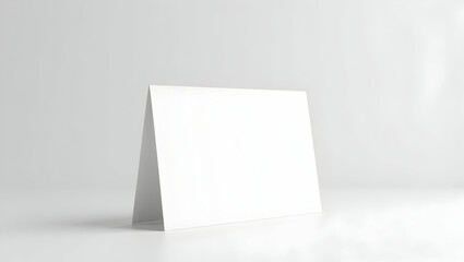 Minimalist White Card on a Seamless Background, Ideal for Mockups and Presentations, Featuring Clean Lines, Soft Lighting, and Ample Space for Text or Graphic Integration