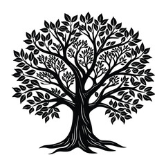 Obraz premium vector tree silhouette