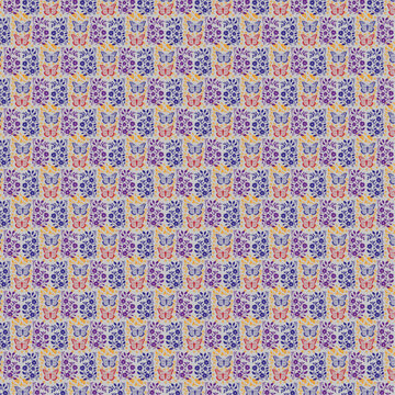 Abstract Tribal Dreamscape in Seamless Form