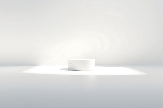 Product display podium and white background for commerce, advertising, or editorial use - Powered by Adobe