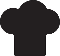 Chef hat black vector illustration silhouettes