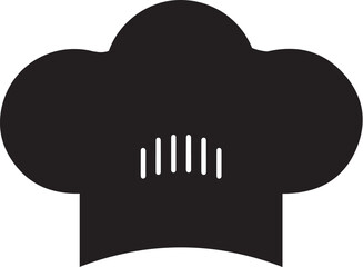 Chef hat black vector illustration silhouettes