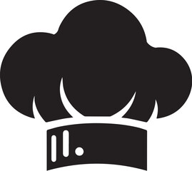 Chef hat black vector illustration silhouettes