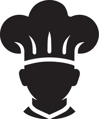 Chef hat black vector illustration silhouettes