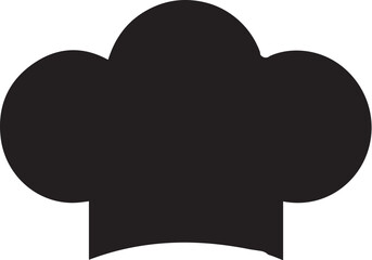 Chef hat black vector illustration silhouettes