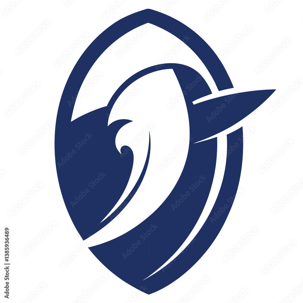 Poster blue vector arrow icon symbol in round shape design