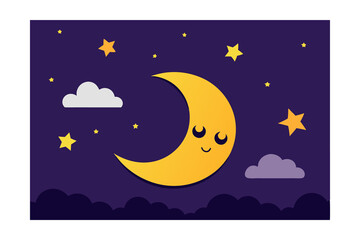 Halloween Background with Bats Vector Clipart Design