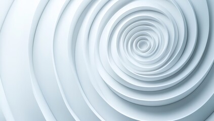 Obraz premium Abstract spiral background, light gray concentric circles, digital art