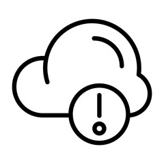 Attention Cloud Outline Icon