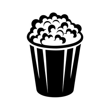 recommend clip art: popcorn bucket icon, popcorn bucket silhouette vector illustration-simple silhouette illustration of popcorn bucket, perfect for popcorn bucket logos and icons