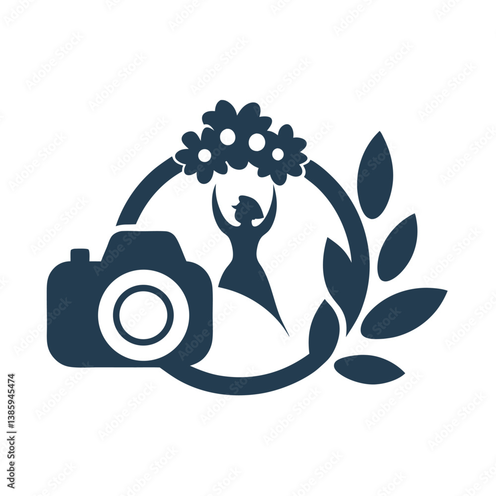 Poster digital vector tree design icon