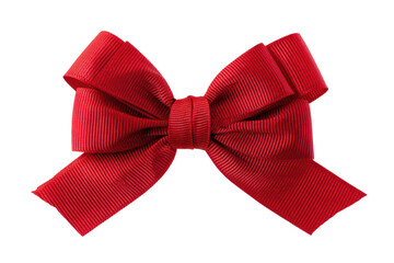 red bow isolated on white or transparent png