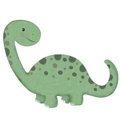 Dinossauro fofo aquarelado