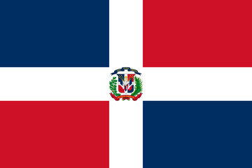 Vector flag of Dominican Republic, a country in Caribbean. Accurate dimensions and official colors. This file is suitable for digital editing and printing of any size.