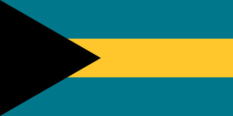 Vector flag of The Bahamas, a country in Caribbean. Accurate dimensions and official colors. This file is suitable for digital editing and printing of any size.