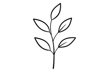 Obraz premium minimalist botanical line drawing