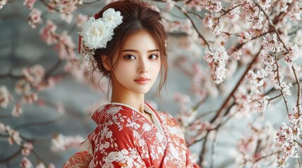 Elegant woman in traditional attire