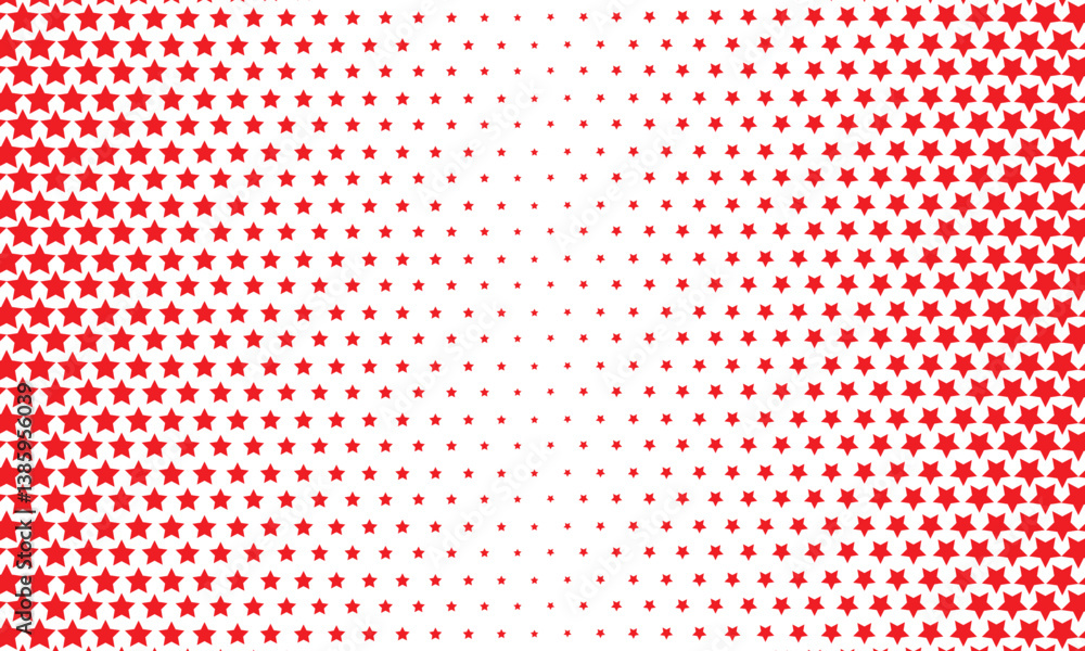 Poster abstract red halftone star pattern can be used background, banner, poster.