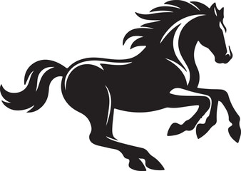 Obraz premium Horse black silhouette vector