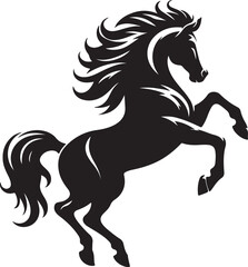 Horse black silhouette vector