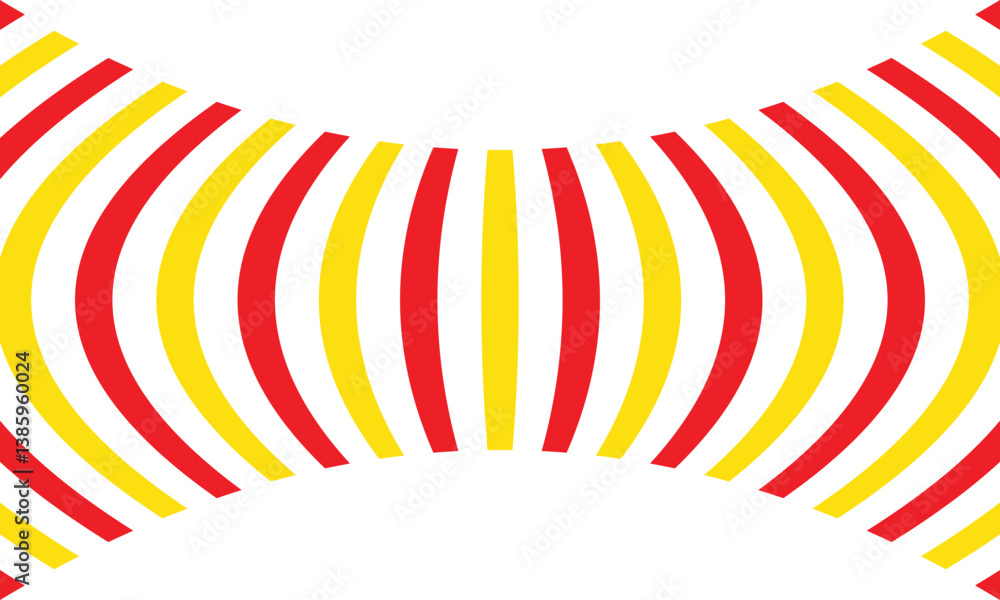 Poster abstract geometric red yellow squeeze line pattern art can be used background, banner, poster.