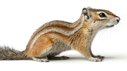 Obraz premium Curious Squirrel in Nature: A Close-Up Portrait of a Cute, Furry Wildlife Creature