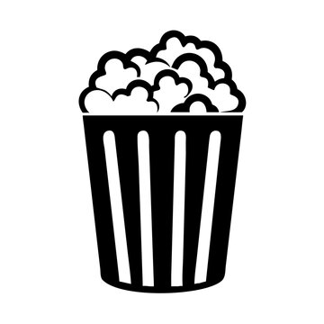 recommend clip art: popcorn bucket icon, popcorn bucket silhouette vector illustration-simple silhouette illustration of popcorn bucket, perfect for popcorn bucket logos and icons