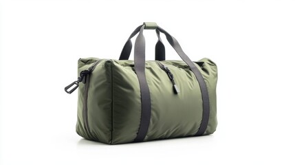 Fototapeta premium A foldable carry-on bag with a zipper closure, on a white background