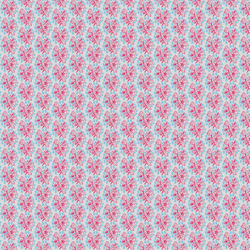 Surreal Fantasy Flora Pattern with Neon Shades