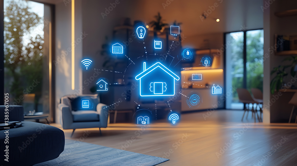 Poster an ai powered system optimizing home energy usage by analyzing household data, appliance performance
