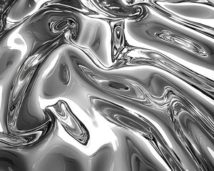 Silver metallic gradient with glossy sheen and smooth reflections