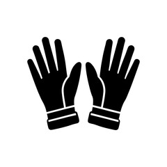 black leather gloves