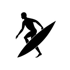 silhouette of a surfer